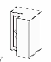 [2XGPF017 3XGPF0C01800216] ELBA WHITE CORNER WALL UNIT SX 64x64*32*96