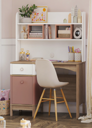 [BONO PINK WORKING DESK WITH SHELF] WORKING DESK WITH SHELF