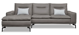 [AF-S1862 WHITE LEFT SHORT] CORNER SOFA