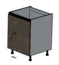 [2XMBA011.AG51 3XMBA0C01201165 BASE UNIT L LEGNO BRUCIATO] TEIA 60*56.3*72