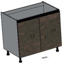 [2XMBA015.ACXU 3XMBA0C01501212 BASE UNIT LEGNO BRUCIATO] TEIA 90*56.3*72