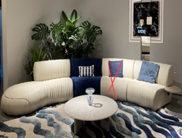 [HZ282 BLUE] ROUND SOFA